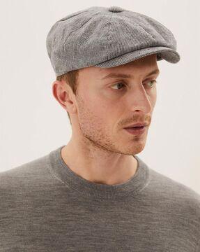 ribbed flat cap