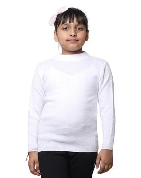 ribbed high-neck pullover