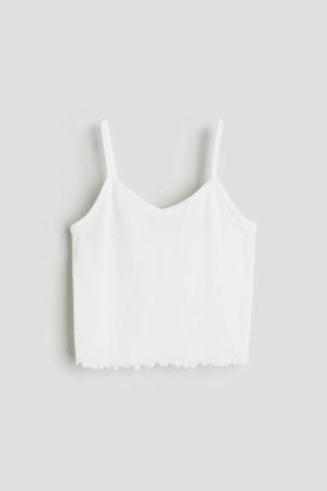 ribbed jersey strappy top