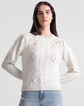 ribbed knitted pullover