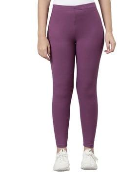 ribbed leggings with elasticated waistband