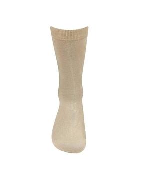 ribbed mid-calf length socks