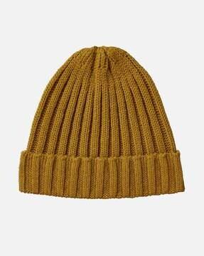 ribbed non-itchy beanie