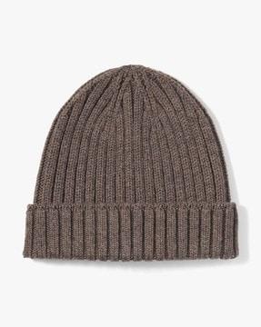 ribbed non-itchy wool brend beanie