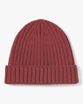 ribbed non-itchy wool brend beanie