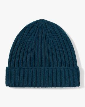 ribbed non-itchy wool brend beanie