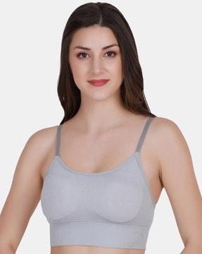 ribbed non-wired sports bra