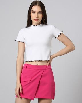 ribbed regular fit crop top