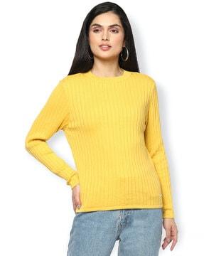 ribbed round-neck top