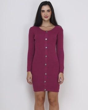 ribbed shift dress