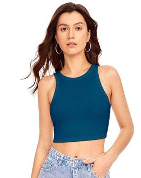 ribbed slim fit crop top