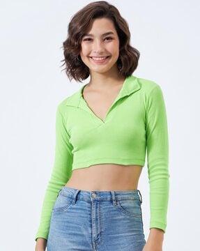 ribbed slim fit crop top