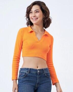 ribbed slim fit crop top