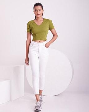 ribbed slim fit crop top