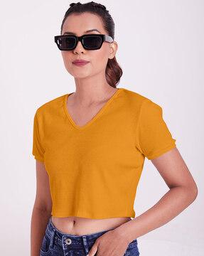 ribbed slim fit crop top