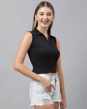 ribbed slim fit top