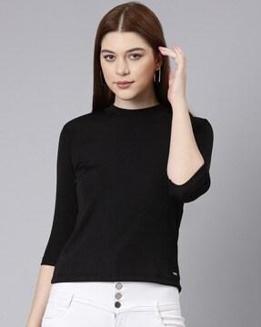 ribbed slim fit top