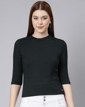 ribbed slim fit top