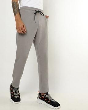 ribbed straight track pants