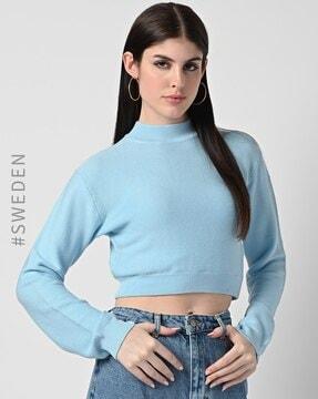 ribbed sweetheart neckline pullover
