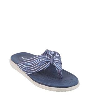 ribbed thong strap flip-flops