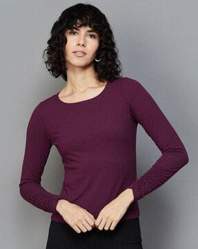 ribbed top with full sleeves
