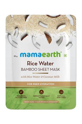 rice water bamboo sheet mask with rice water & coconut milk for deep hydration