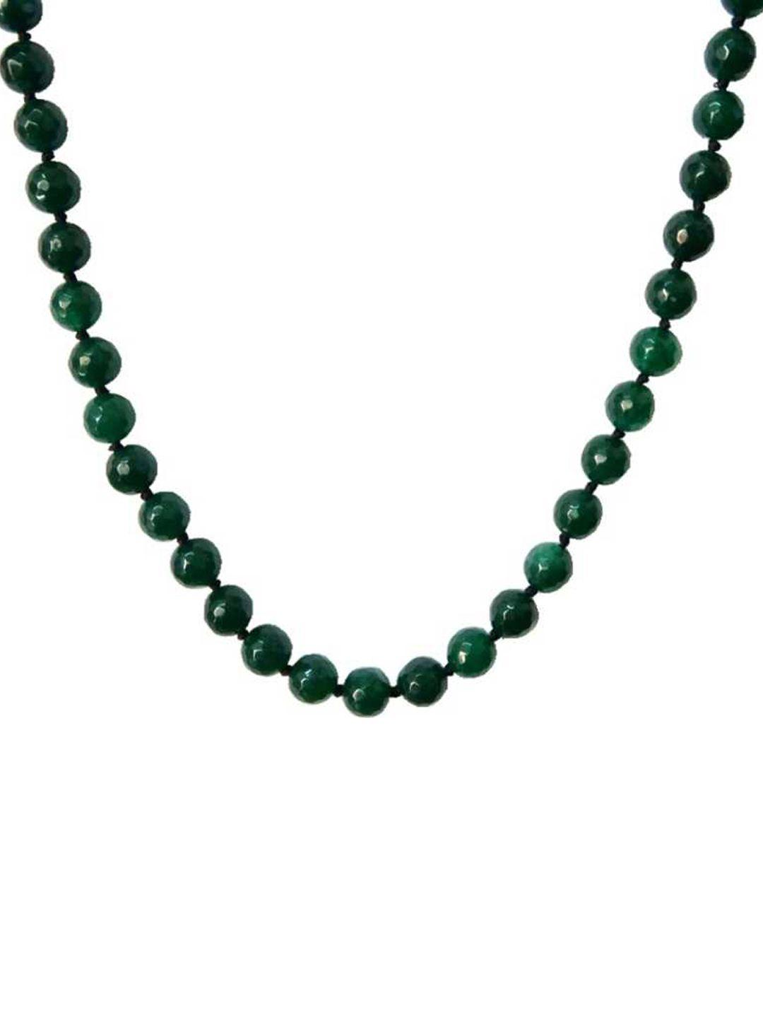 rich and famous green quartz beaded necklace set