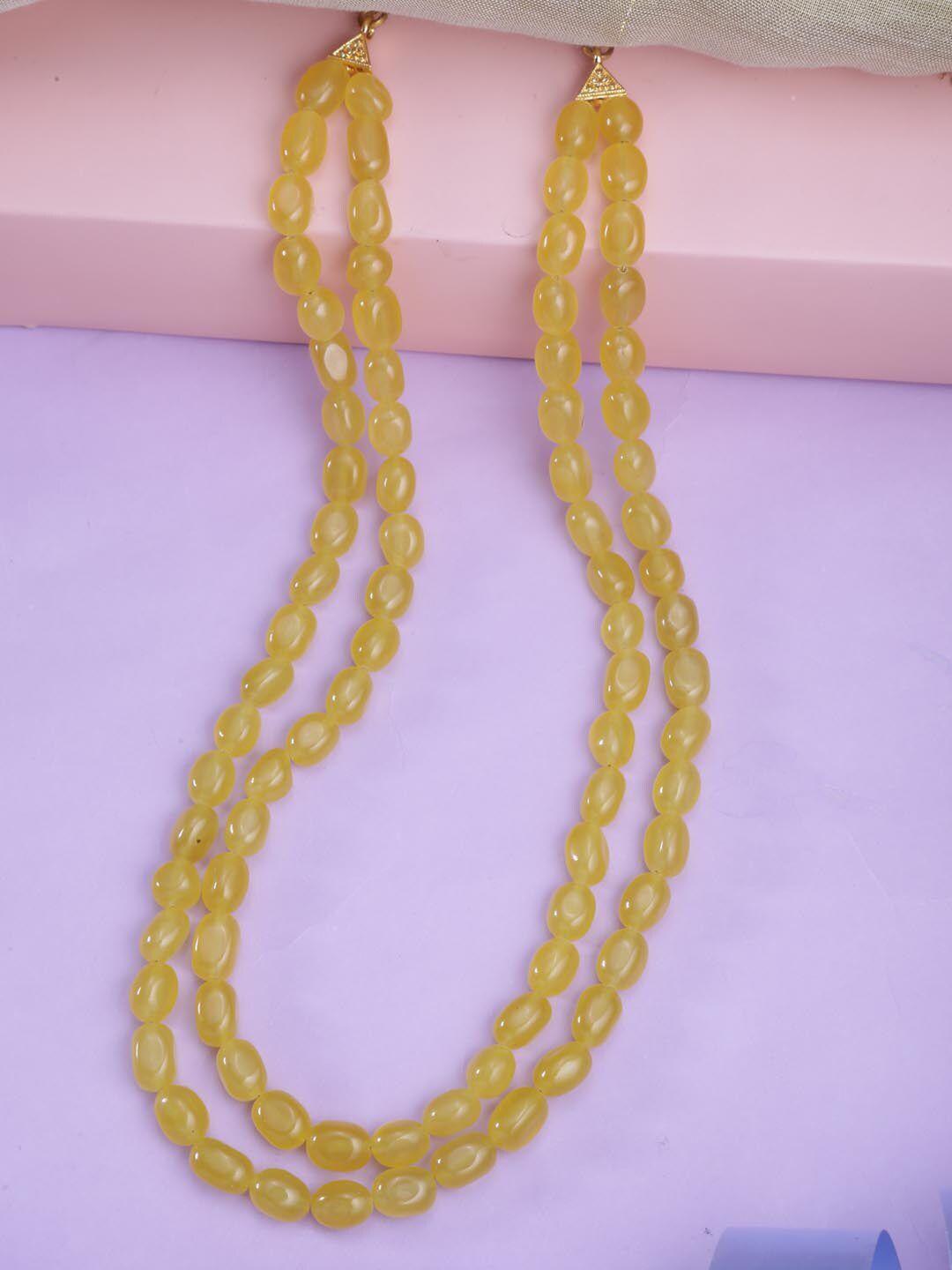 rich and famous women yellow layered necklace