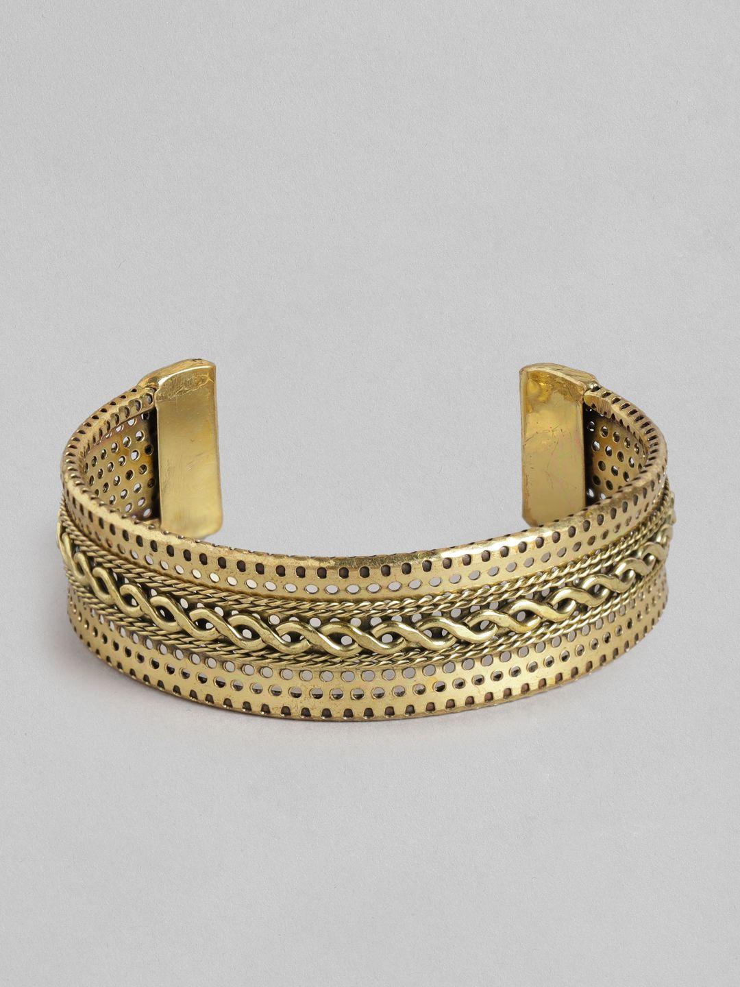 richeera gold-plated cuff bracelet