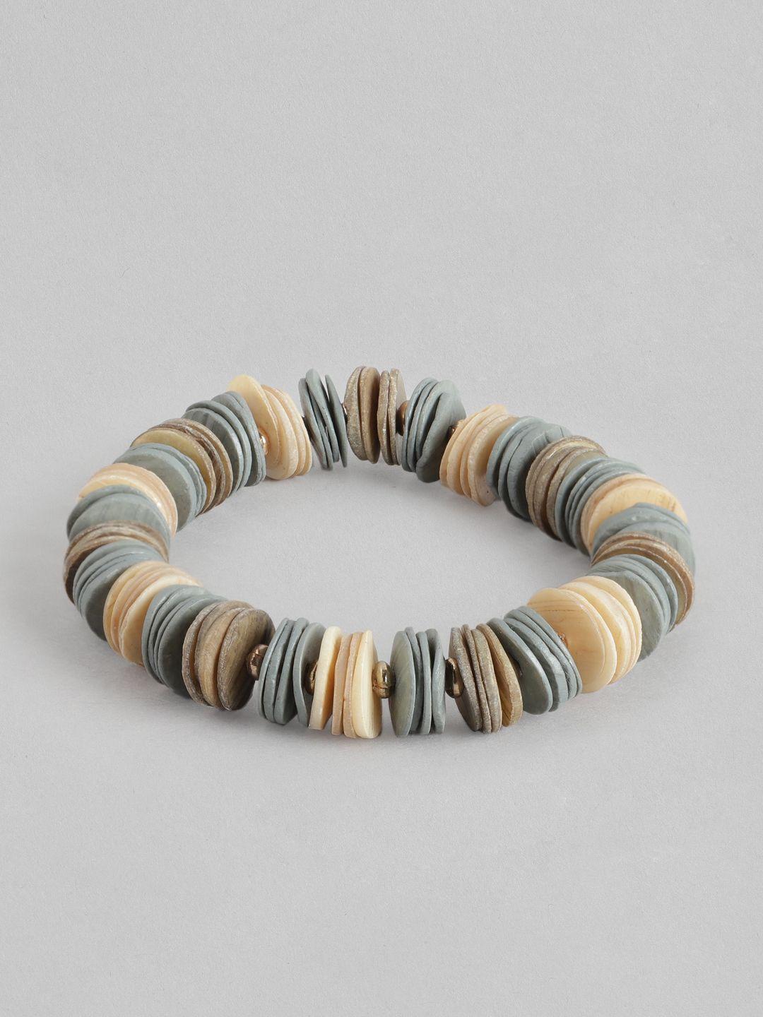 richeera women beige & grey armlet bracelet