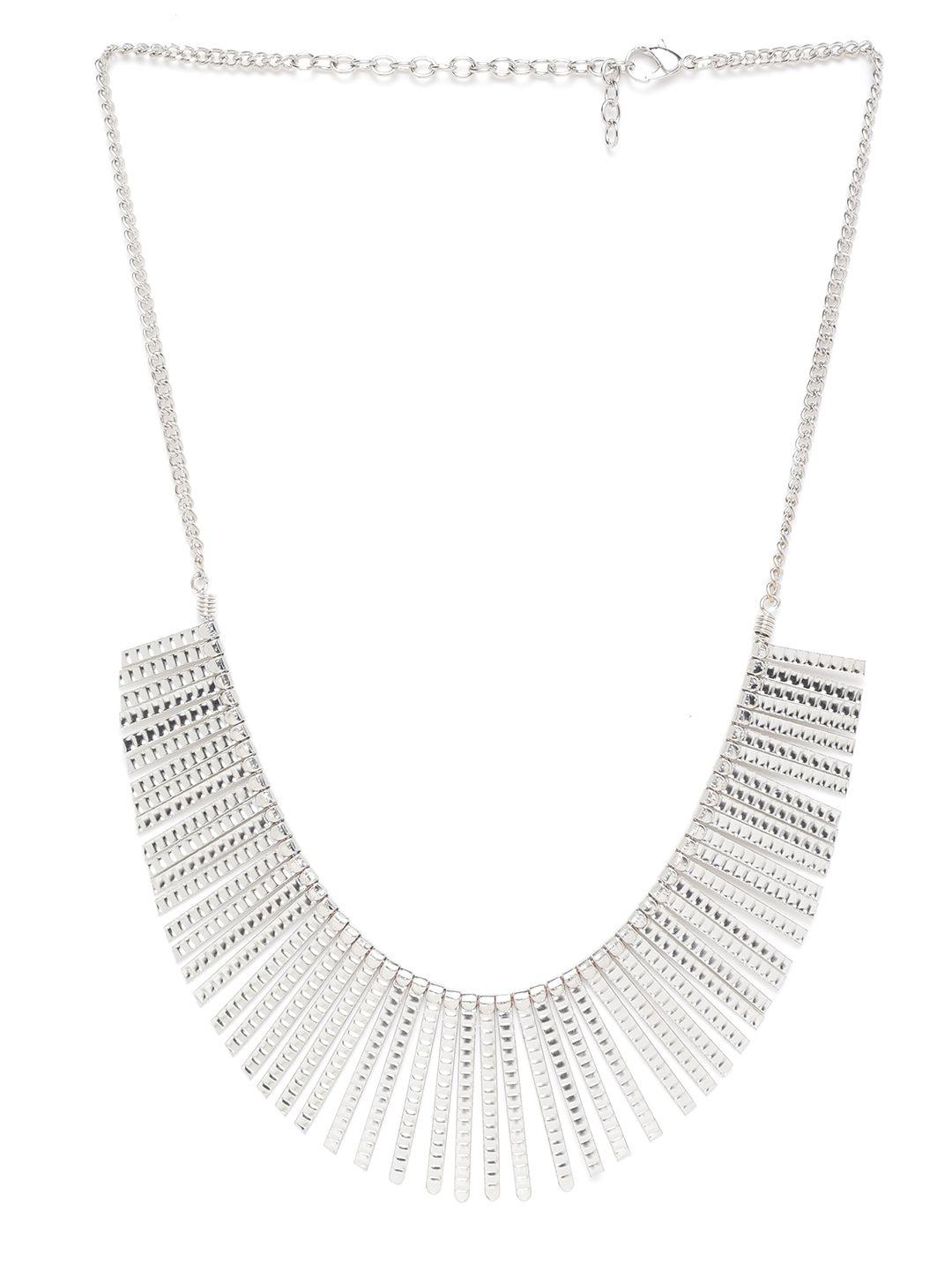 richeera women silver-plated spiked tribal necklace