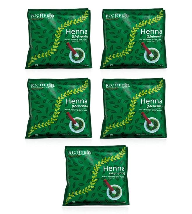 richfeel herbal henna mehendi - pack of 5