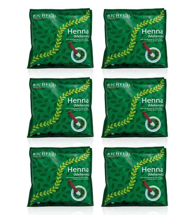richfeel herbal henna mehendi - pack of 6