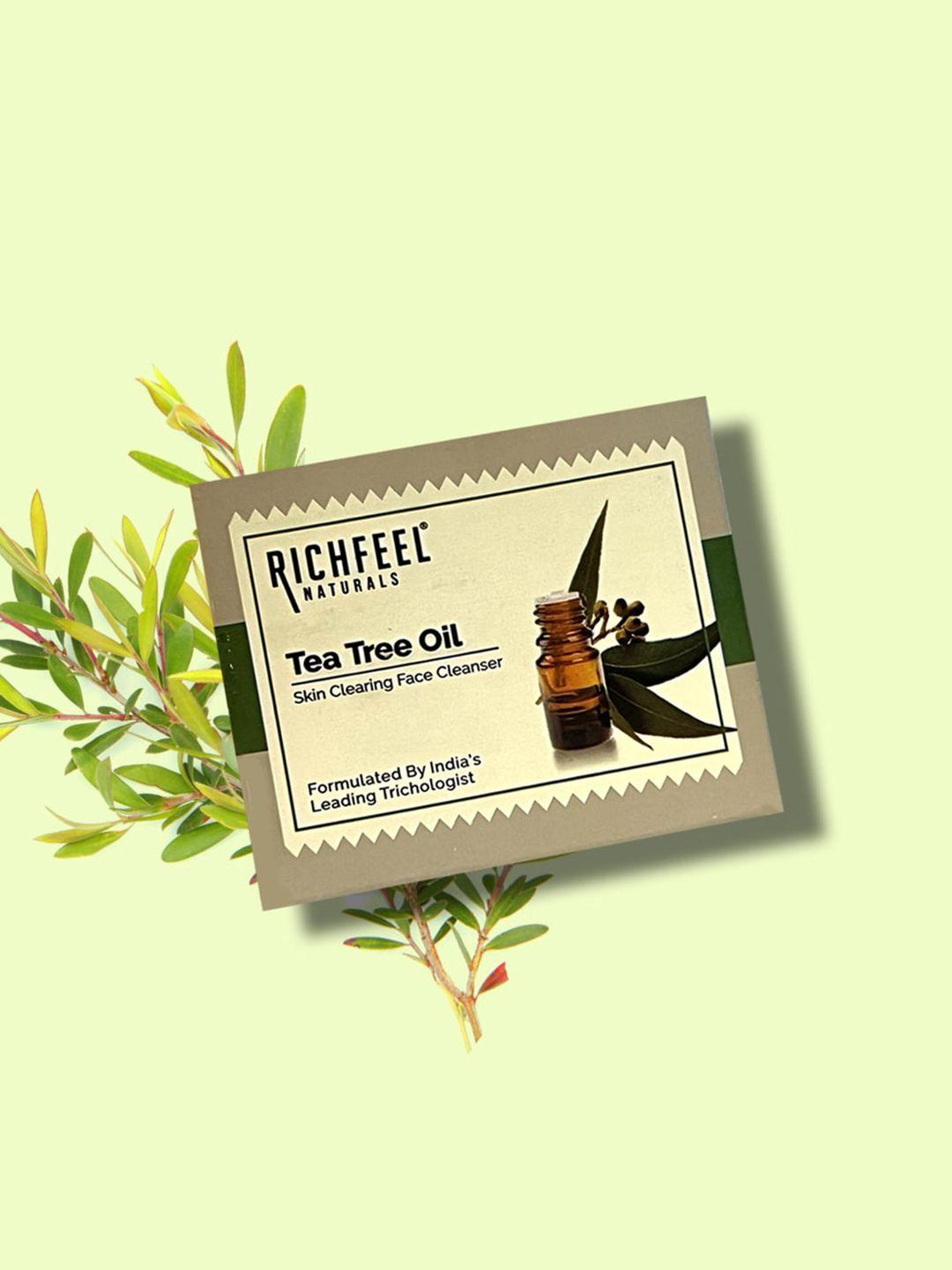 richfeel pack of 2 tea tree oil skin clearing face cleanser 50 g