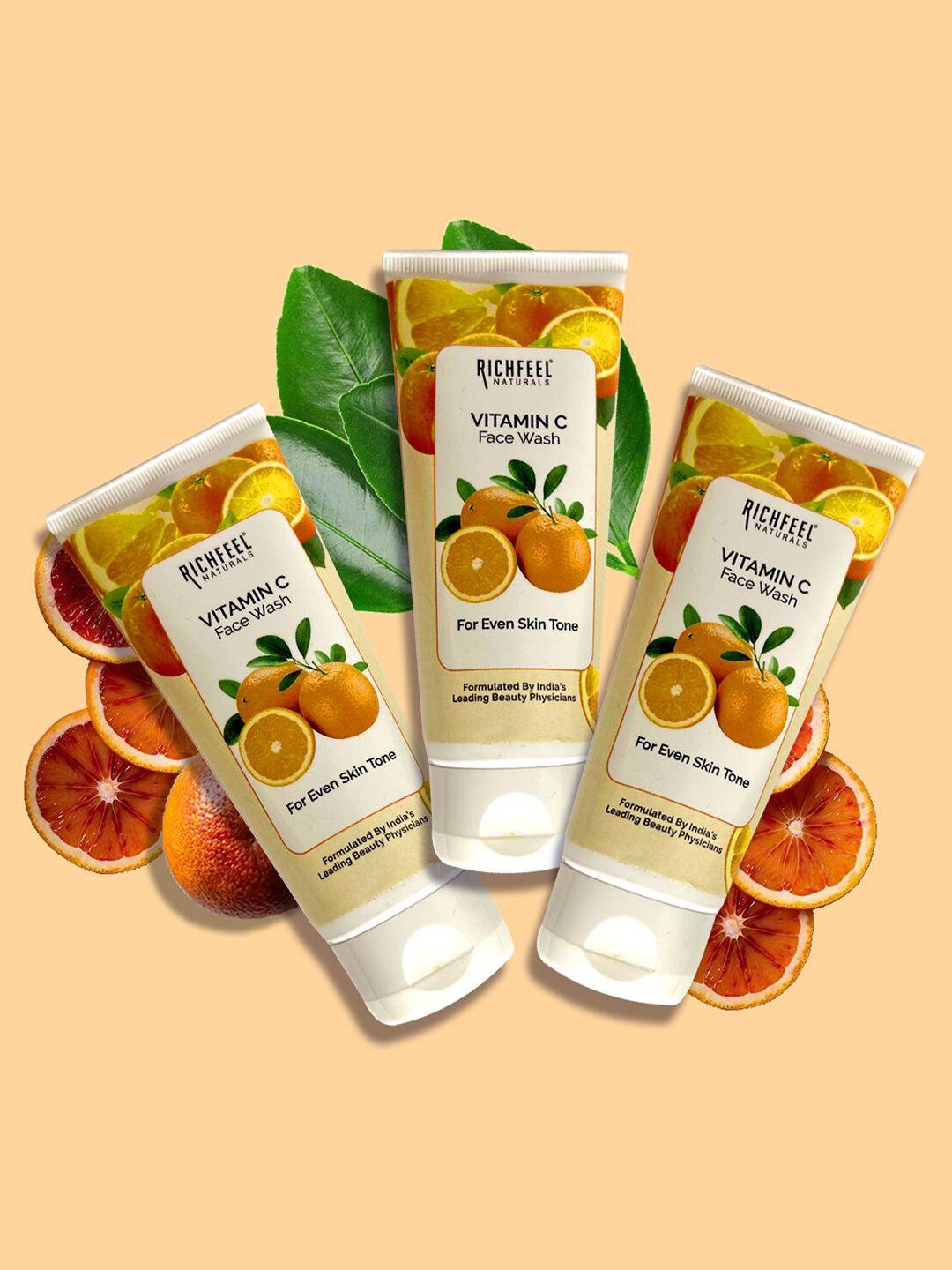 richfeel pack of 3 vitamin c face wash 100 g