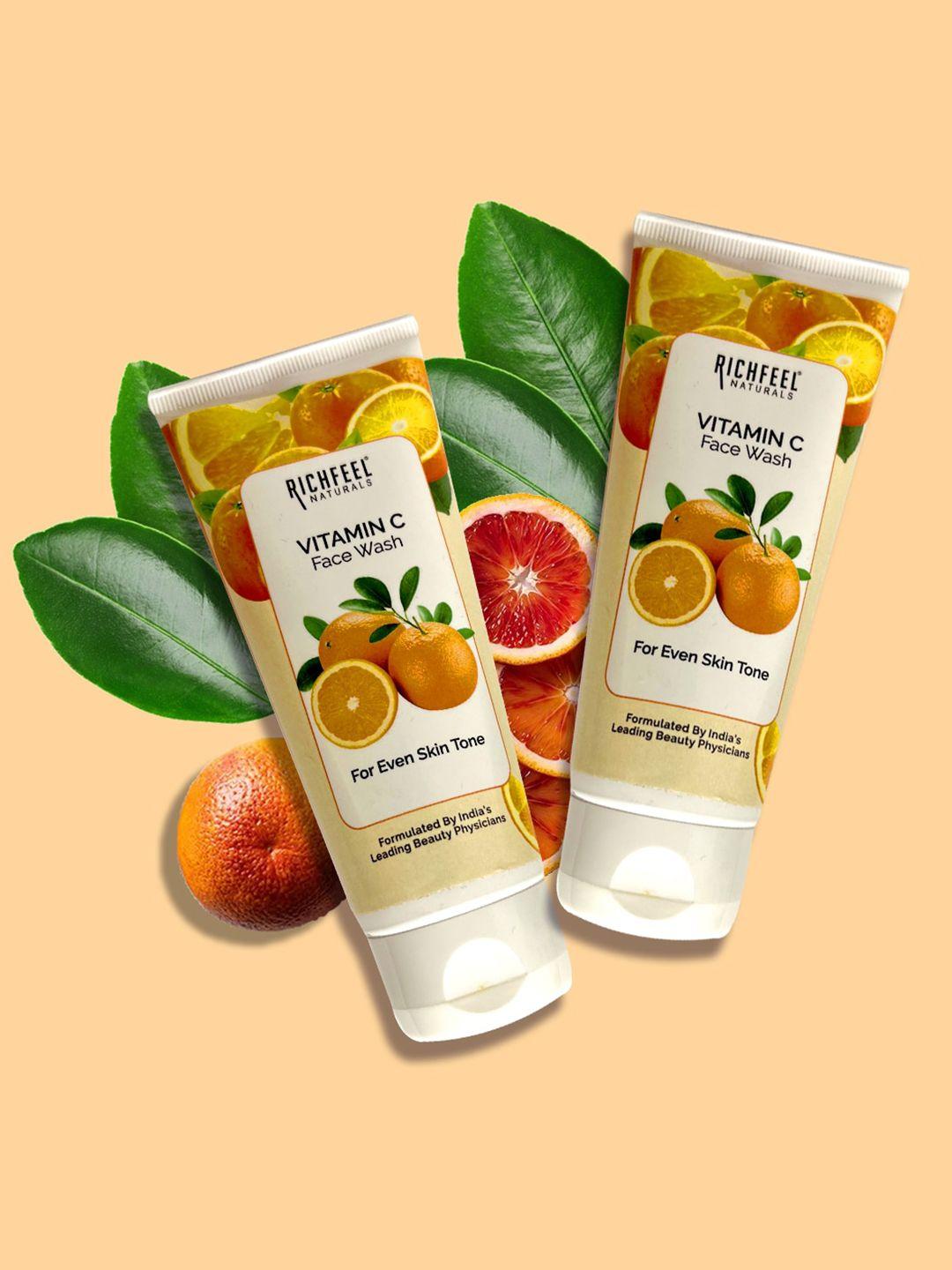 richfeel set of 2 vitamin c face wash for even skin tone - 100 g each