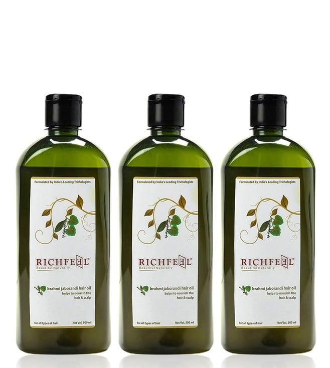 richfeel brahmi jaborandi hair oil - pack of 3