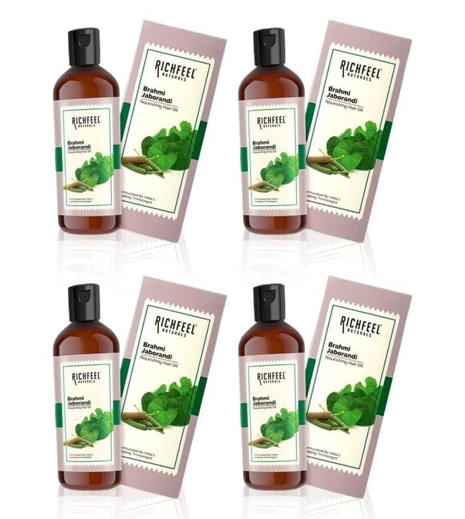 richfeel brahmi jaborandi nourishing hair oil - pack of 4