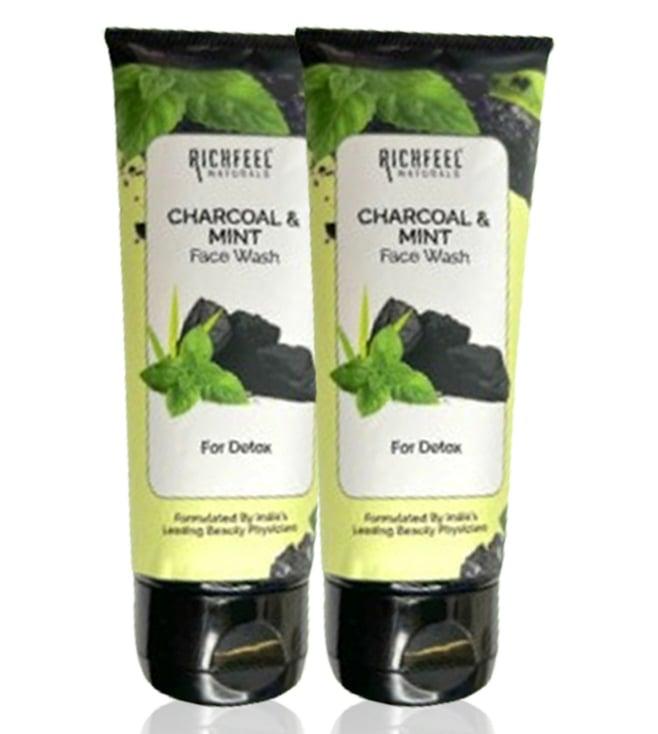 richfeel charcoal & mint face wash - pack of 2