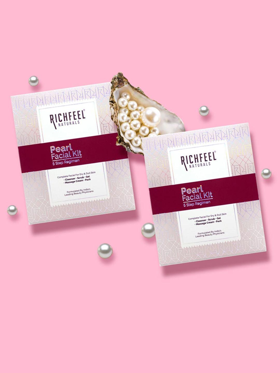 richfeel pack of 2 white pearl facial kit 5x6g