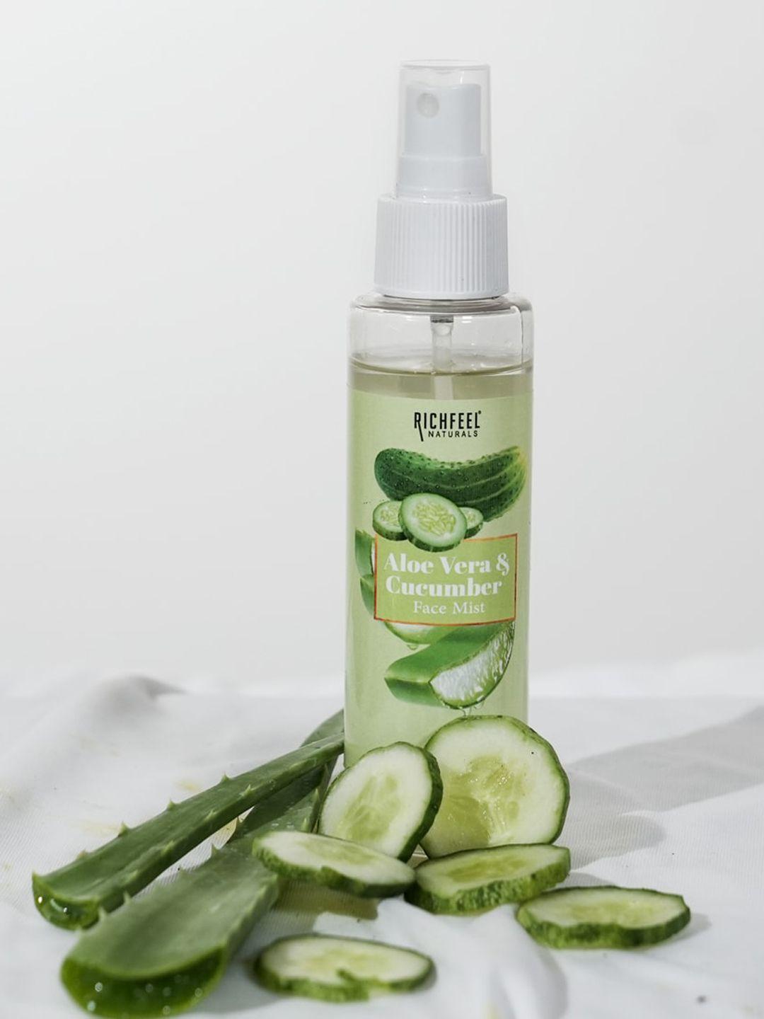 richfeel set of 2 aloe & cucumber face mist 100ml