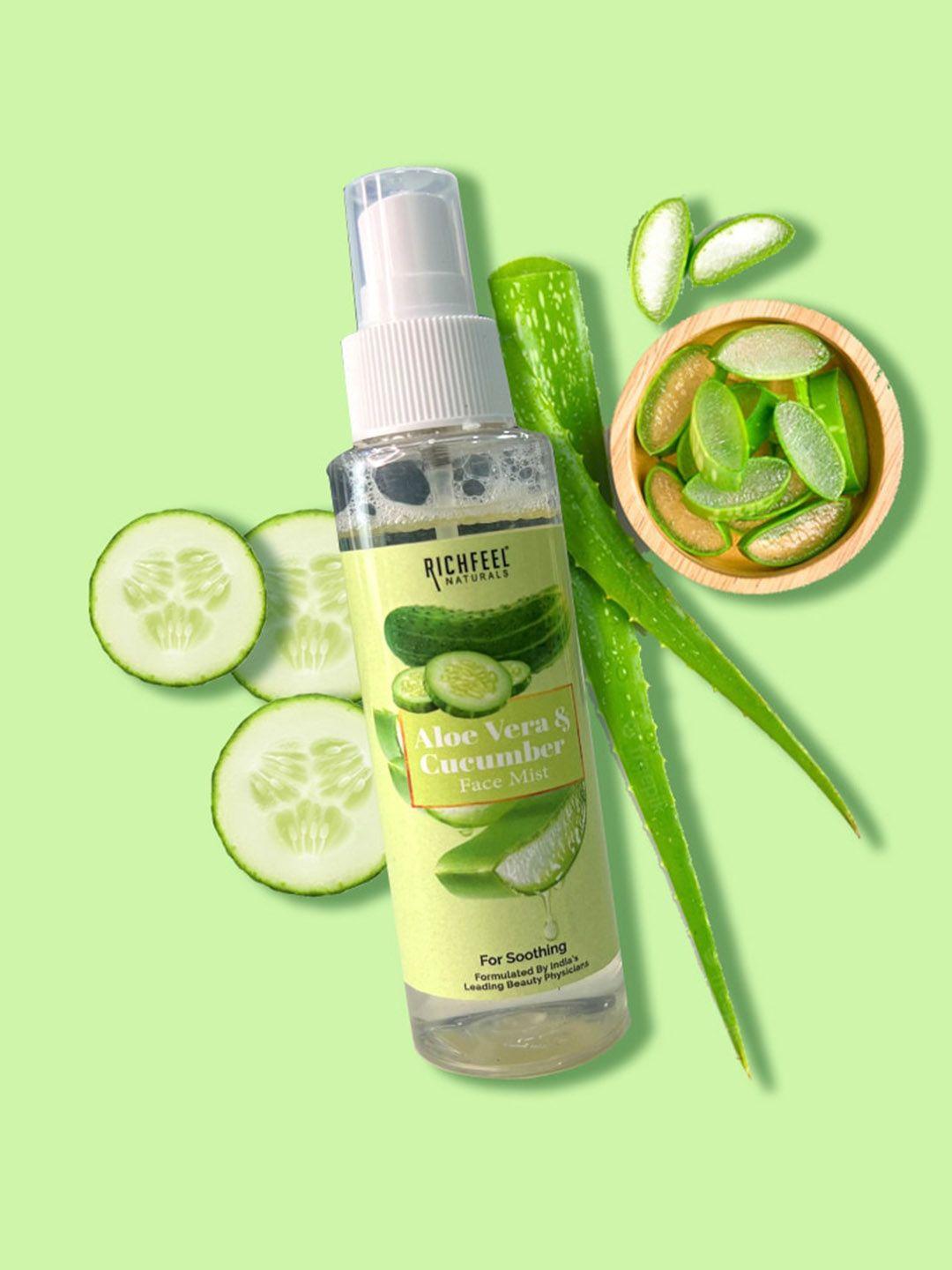 richfeel unisex aloe & cucumber face mist 100 ml