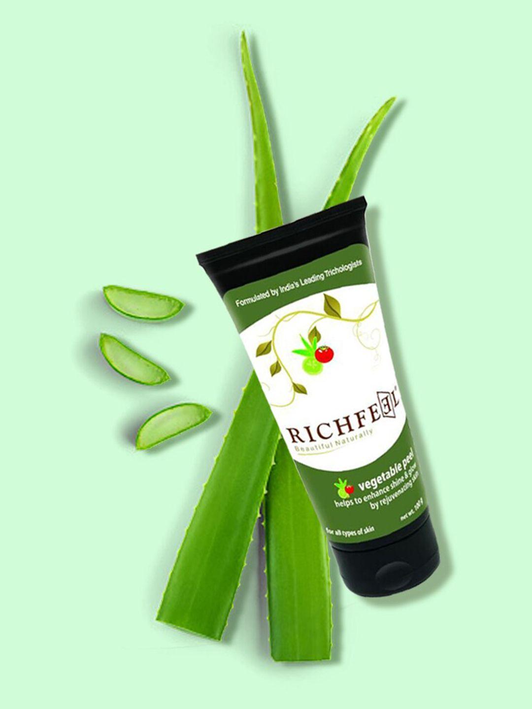 richfeel vegetable peel pack with aloe vera for all skin types - 100g