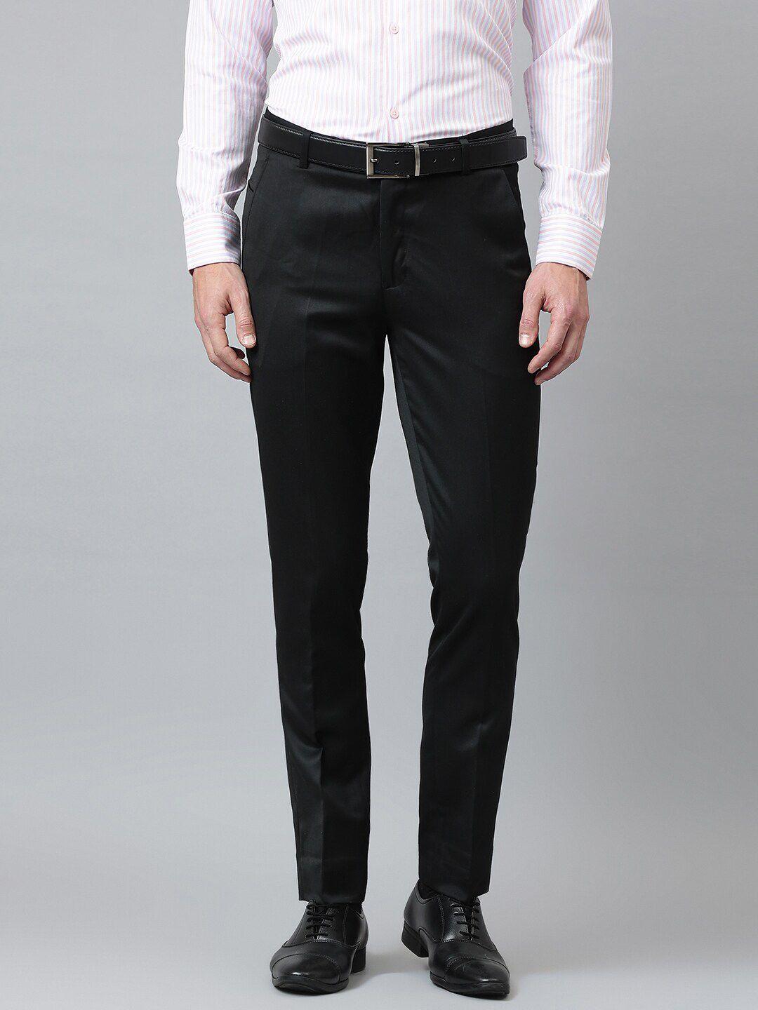 richlook men black smart formal trousers