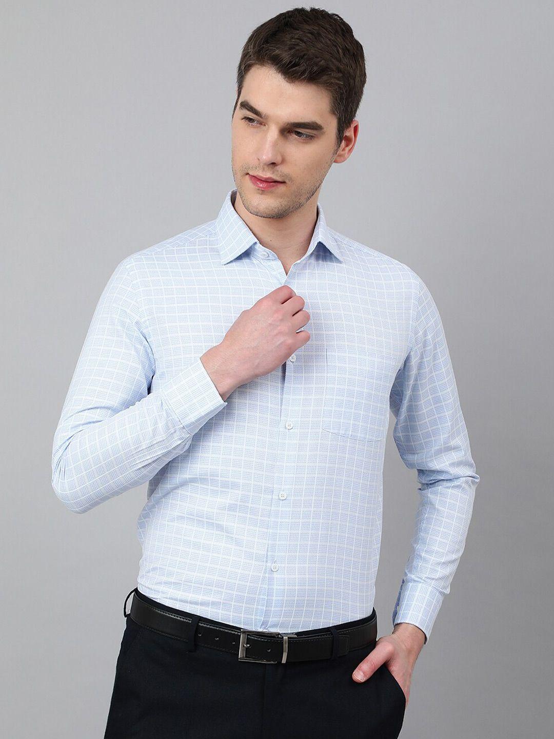 richlook men grid tattersall checks formal shirt