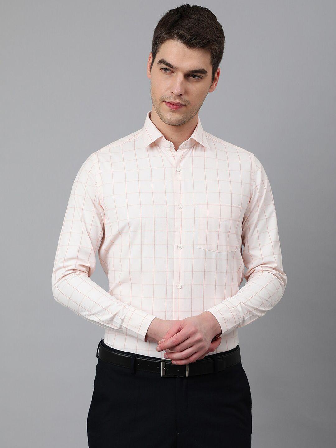 richlook men grid tattersall checks formal shirt