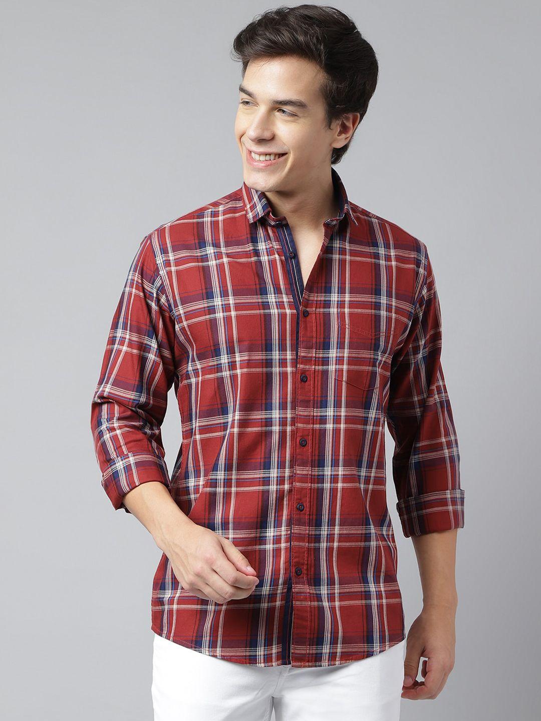 richlook standard fit tartan checked casual shirt