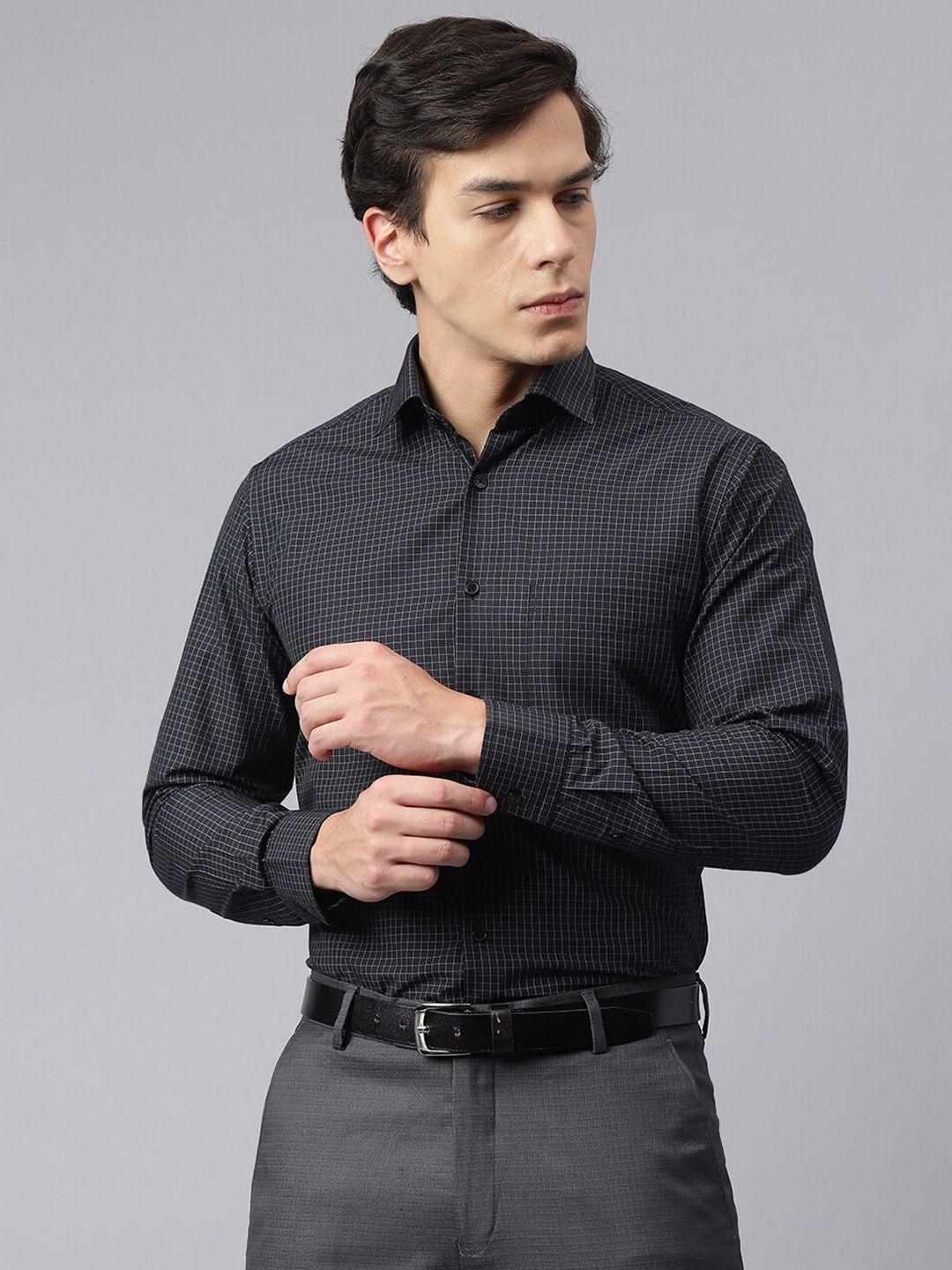 richlook standard micro checked opaque formal shirt