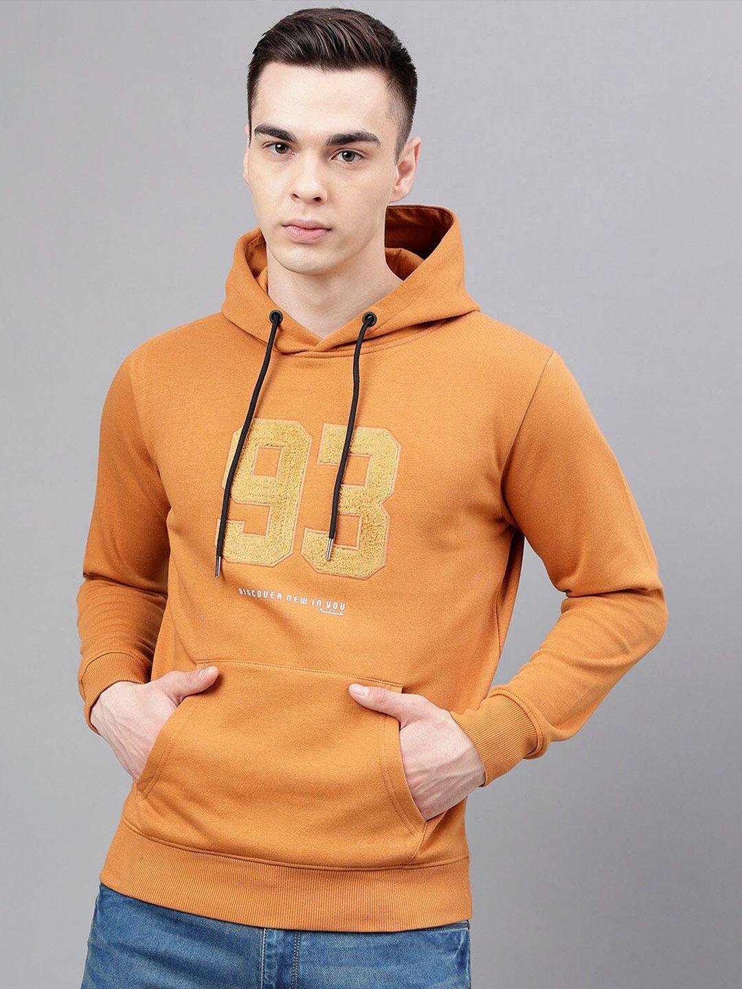 richlook typography printed hooded pullover